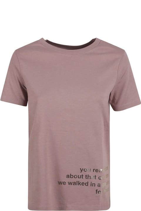 'S Max Mara Clothing for Women 'S Max Mara Slogan Printed Crewneck T-shirt