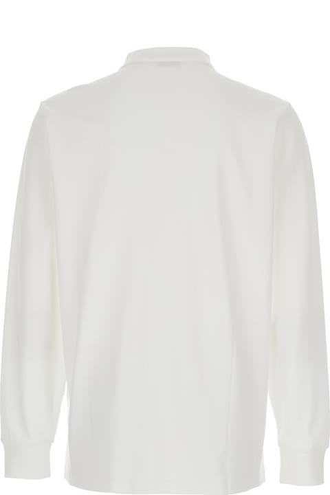 Homeware Ralph Lauren 'custom Slim Fit' White Polo With Classic Collar And Pony Embroidered On The Front In Cotton Man