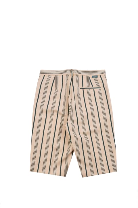 Shorts In Striped Wool