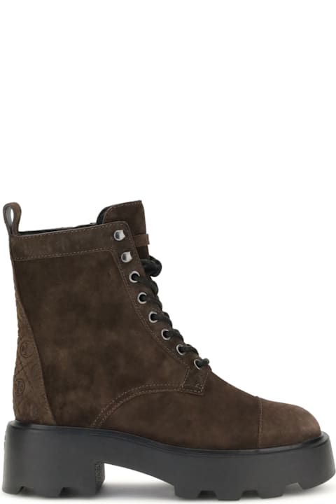 Tory Burch T Ankle Boots With Grooved Lug Sole