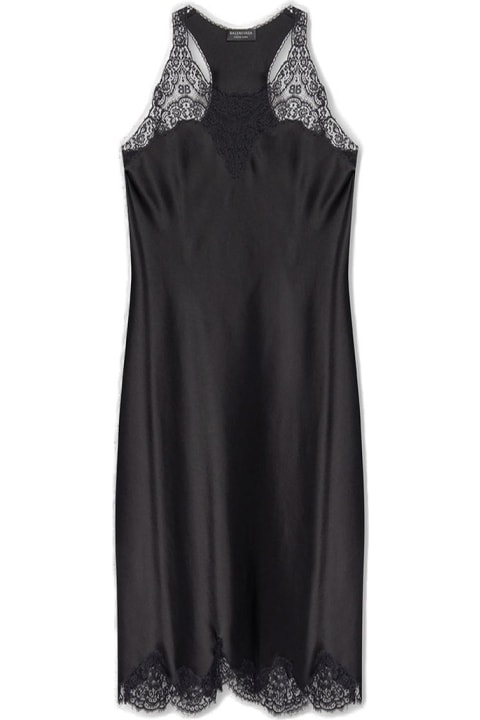 Balenciaga Clothing for Women Balenciaga Satin Strappy Midi Dress