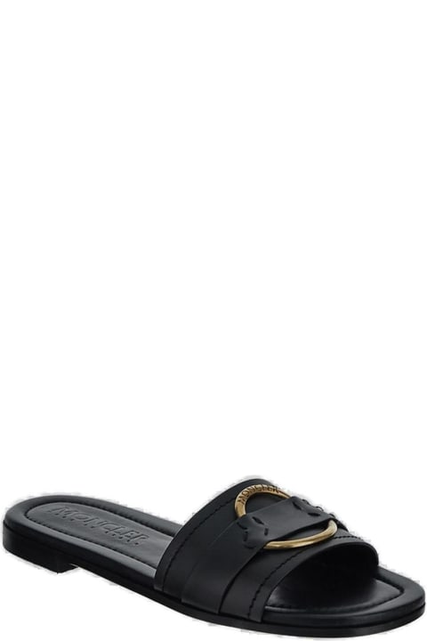 ウィメンズ サンダル Moncler Logo Engraved Slip-on Sandals
