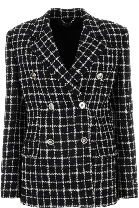 ウィメンズ Versaceのコート＆ジャケット Versace Embroidered Tweed Blazer