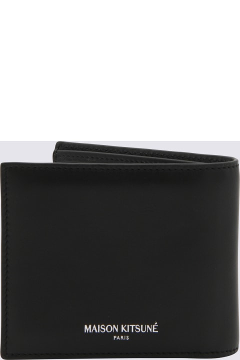 Wallets for Men Maison Kitsuné Black Leather Wallet
