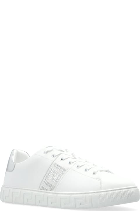 Versace Sale for Men Versace Greca-detailed Lace-up Sneakers