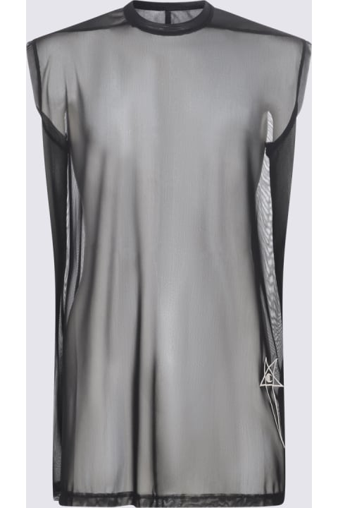 Fashion for Women Rick Owens x Champion Black Nylon Tarp T T-shirt