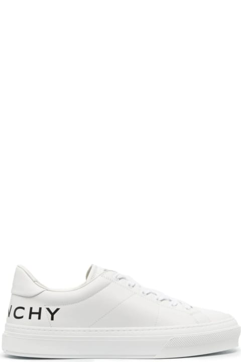 Givenchy Men Givenchy Stone Grey City Sport Sneakers With Printed Logo