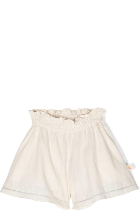 Sale for Girls Etro Beige Pinstripe Shorts With Curled Waist