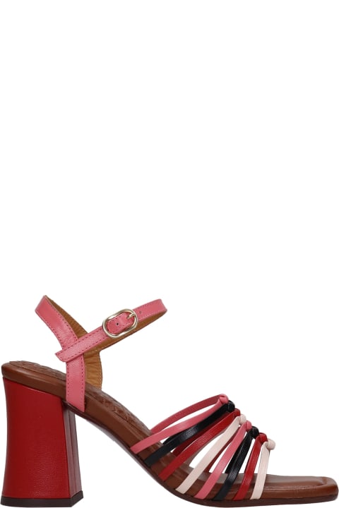 Parlor Sandals In Rose-pink Leather