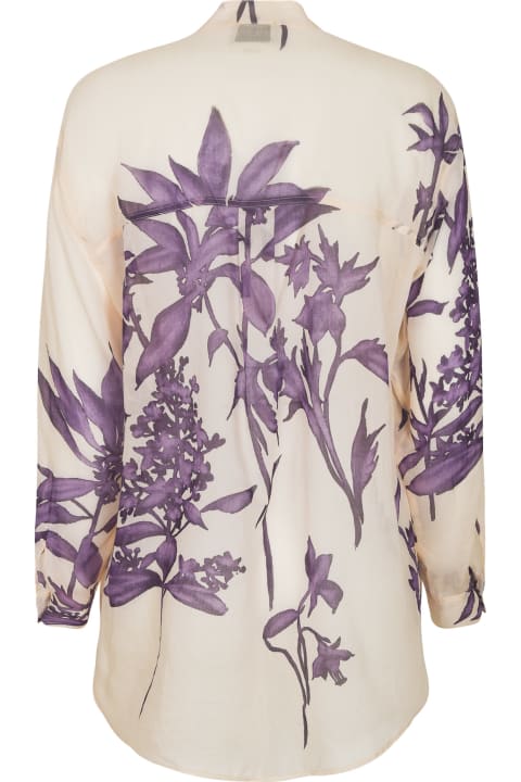 Forte_Forte Topwear for Women Forte_Forte Band Collar Floral Print Shirt