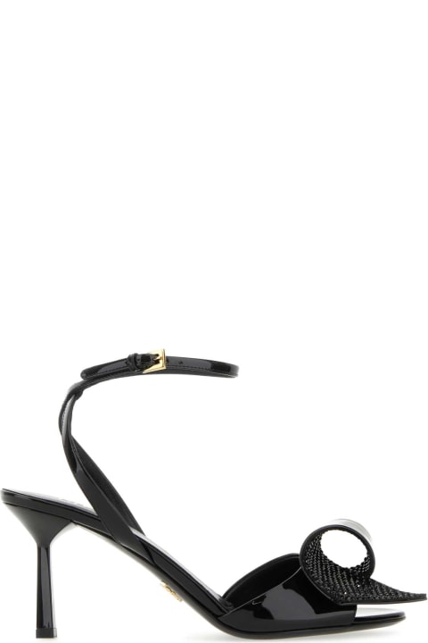 Shoes for Women Prada Black Leather Sandals