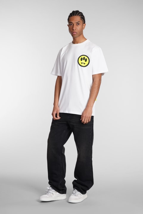 Barrow Topwear for Men Barrow White T-shirt With Front And Back Lettering And Logo