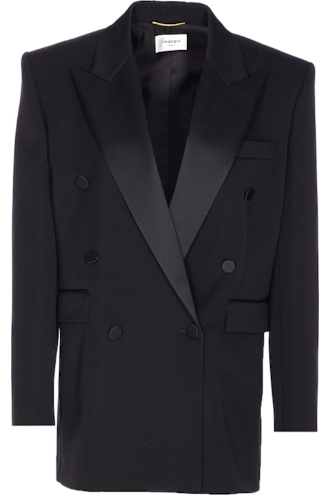 Saint Laurent for Women Saint Laurent Double Breasted Button Jacket