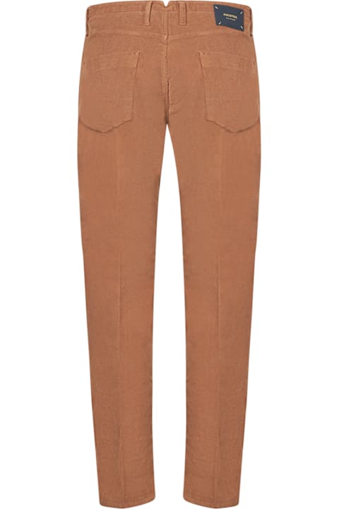 Incotex Clothing for Men Incotex Brown Velvet Tailored Trousers