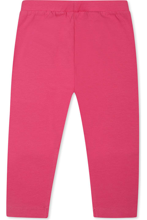 Moschino Bottoms for Baby Boys Moschino Fuchsia Legging For Baby Girl With Teddy Bear
