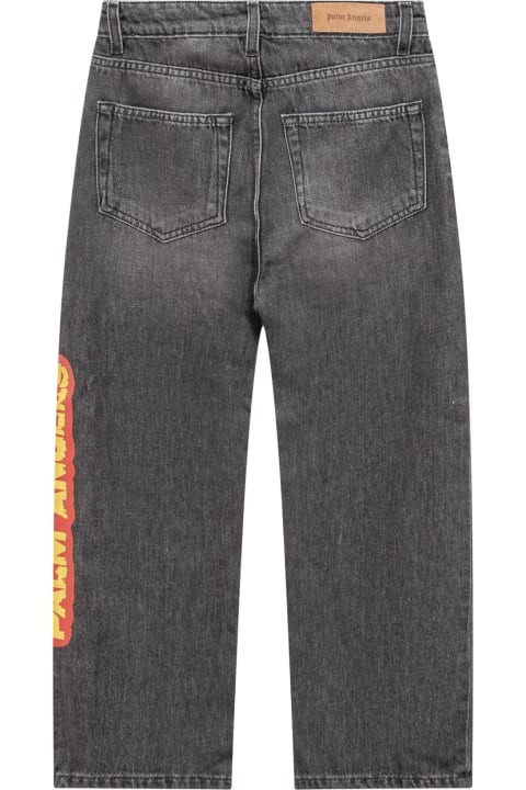 Palm Angels for Kids Palm Angels Flames Jeans