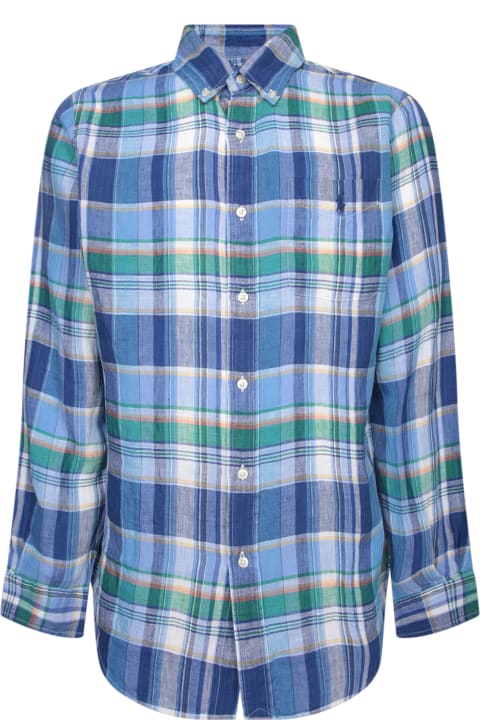 Fashion for Men Polo Ralph Lauren Polo Ralph Lauren Multicolor Blue Check Linen Shirt