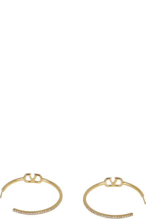 Jewelry for Women Valentino Garavani Earrings Vlogo Signature Strass