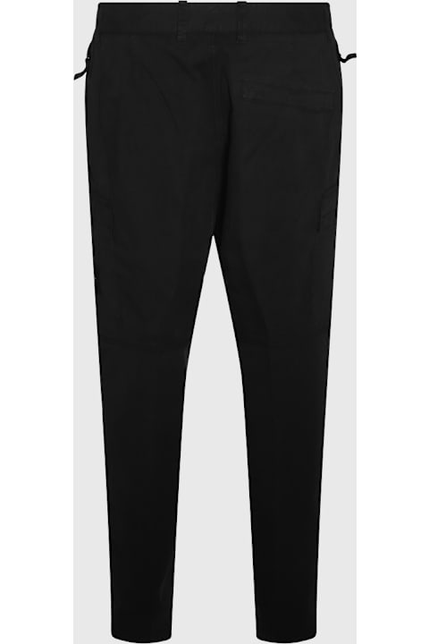 سراويل لـ القسم الرجالي Stone Island Black Cotton Pants