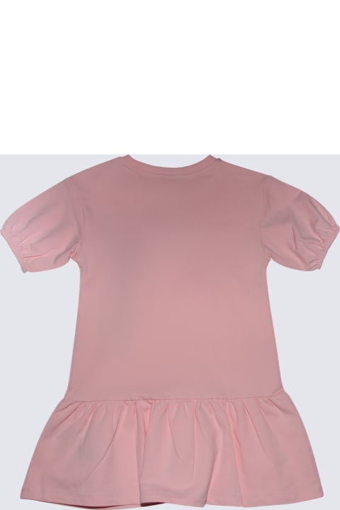 Moschino for Kids Moschino Pink Cotton Blend Teddy Bear Dress