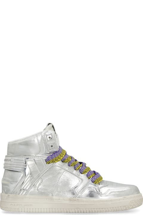 Philippe Model Sneakers for Women Philippe Model La Grande Woman Leather High-top Sneakers