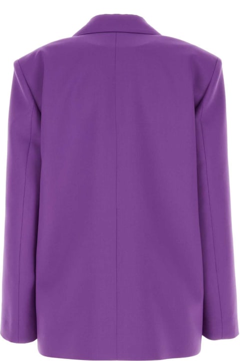 Fashion for Women MSGM Purple Stretch Wool Blazer