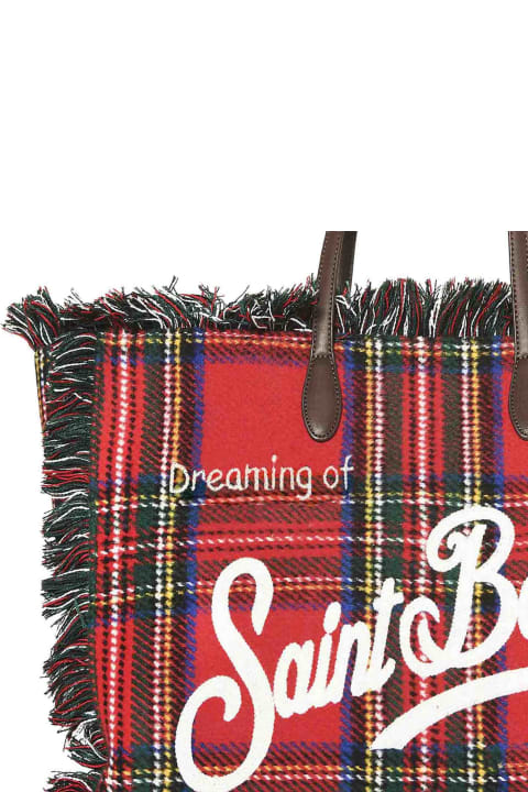 MC2 Saint Barth for Women MC2 Saint Barth Vanity Wooly Red Tartan Shoulder Bag