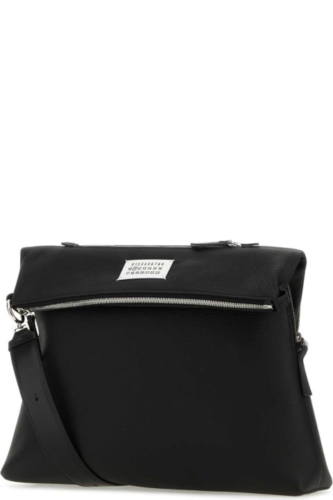 Bags Sale for Men Maison Margiela Black Leather Crossbody Bag