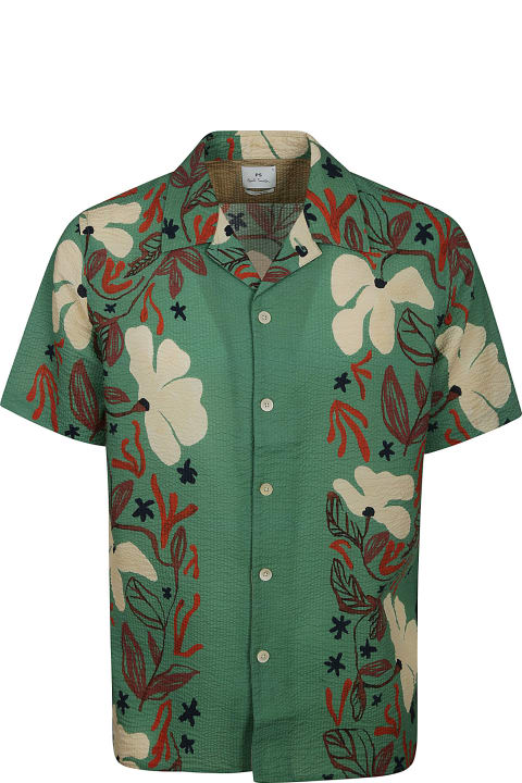 Paul Smith Shirts for Men Paul Smith Sea Floral Short-sleeve Shirt