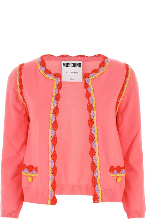 ウィメンズ Moschinoのニットウェア Moschino Pink Wool Cardigan