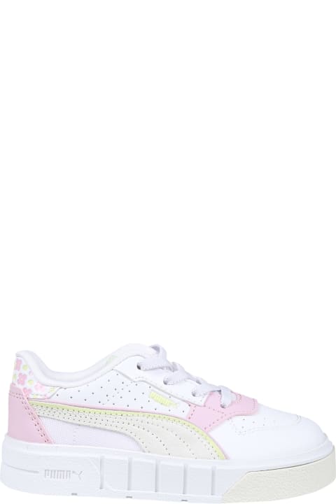 Puma Shoes for Girls Puma Cali White Low Sneakers For Girl