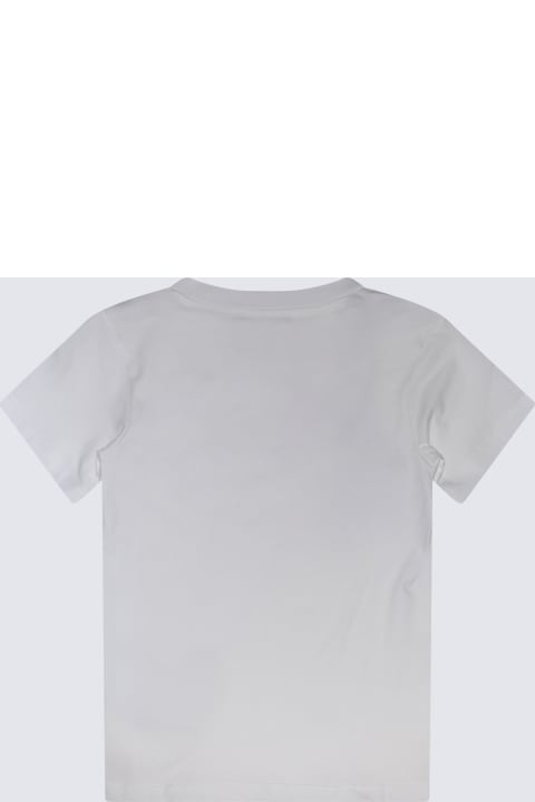 Balmain T-Shirts & Polo Shirts for Boys Balmain White And Black Cotton T-shirt