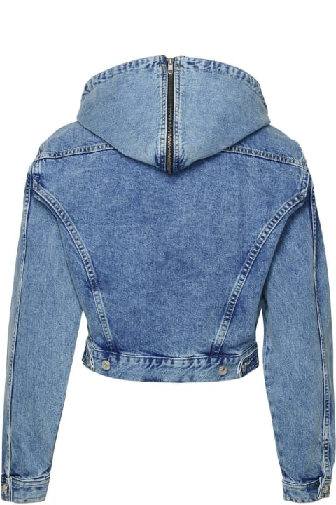 M05CH1N0 Jeans Coats & Jackets for Women M05CH1N0 Jeans Jeans Drawstring Hooded Denim Jacket