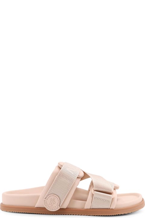 Moncler for Women Moncler Mon Summer Leather Sandals With Nylon Details