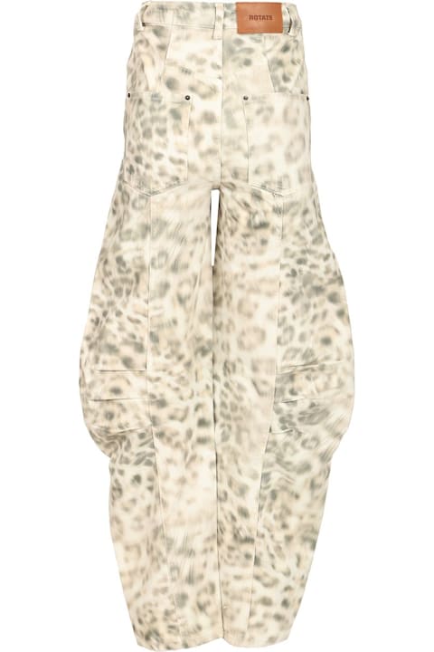 Rotate by Birger Christensen Pants & Shorts for Women Rotate by Birger Christensen Printed Denim Cargo Pants
