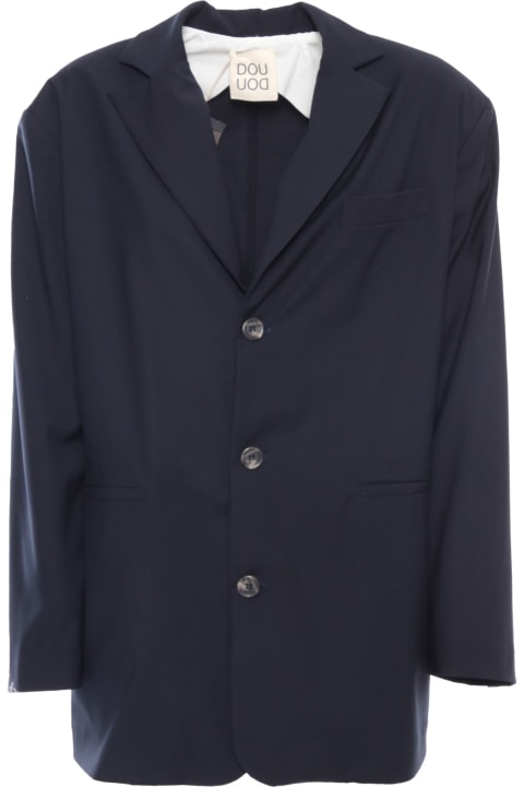 Douuod Coats & Jackets for Boys Douuod Oversized Blue Blazer