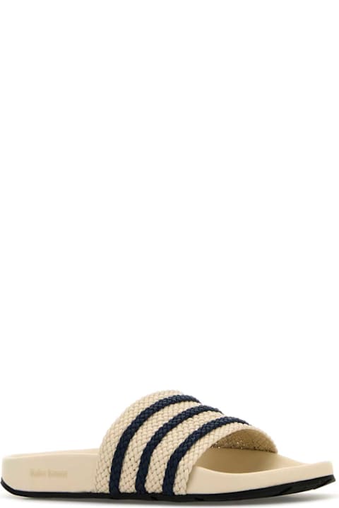 Adidas for Men Adidas Ivory Leather Wales Bonner X Adidas Adilette Slippers