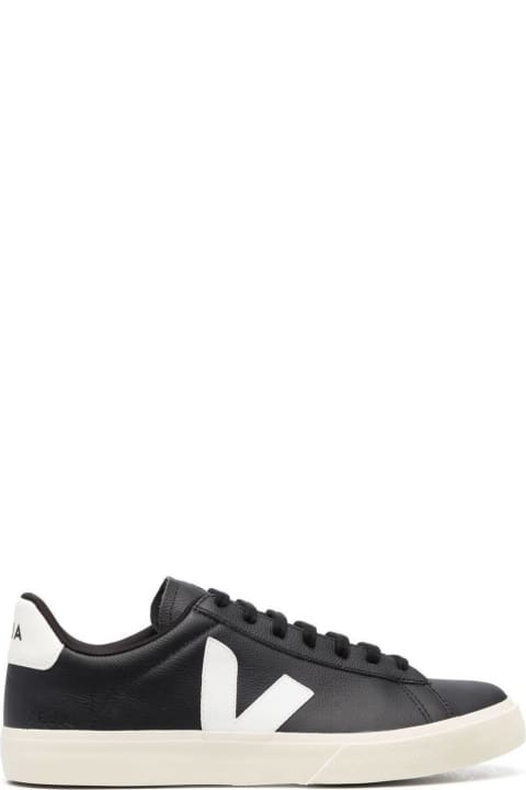 Homeware Veja 
campo
 Black And White Low Top Sneakers In Vegan Leather Man