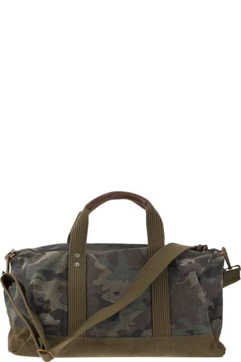 Luggage for Men Polo Ralph Lauren Camouflage Canvas Duffle Bag With Tiger