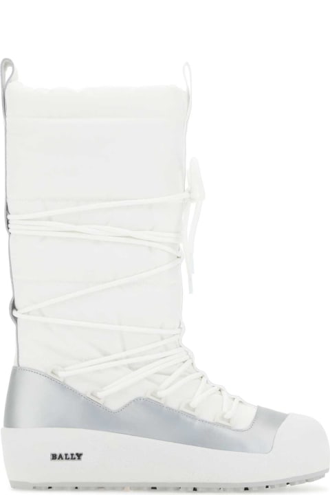 Boots for Women Bally Ivory Fabric Boots
