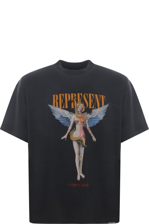 REPRESENT Topwear for Women REPRESENT T-shirt Represent "rebors In Angel Black" Made Of Cotton
