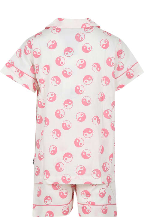 ボーイズ Moloのジャンプスーツ Molo White Pajamas For Kids With Smiley