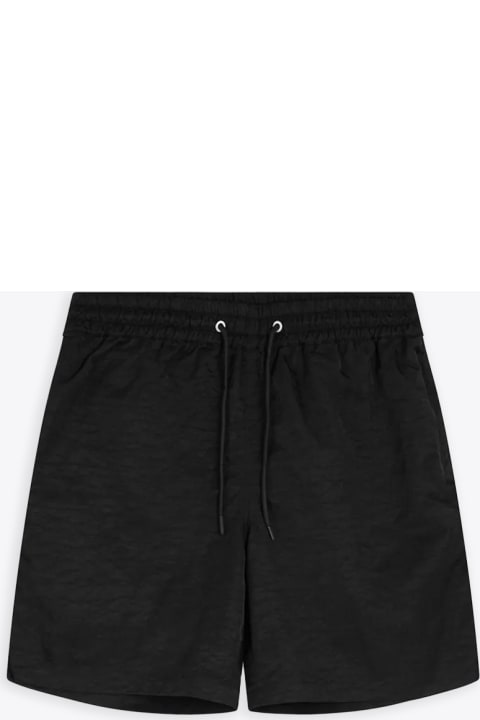 Mike Shorts Black crinkled nylon shorts - Mike shorts