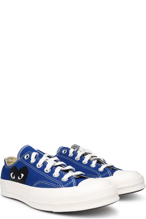 Comme des Garçons Play Sneakers for Women Comme des Garçons Play Blue Canvas Sneakers