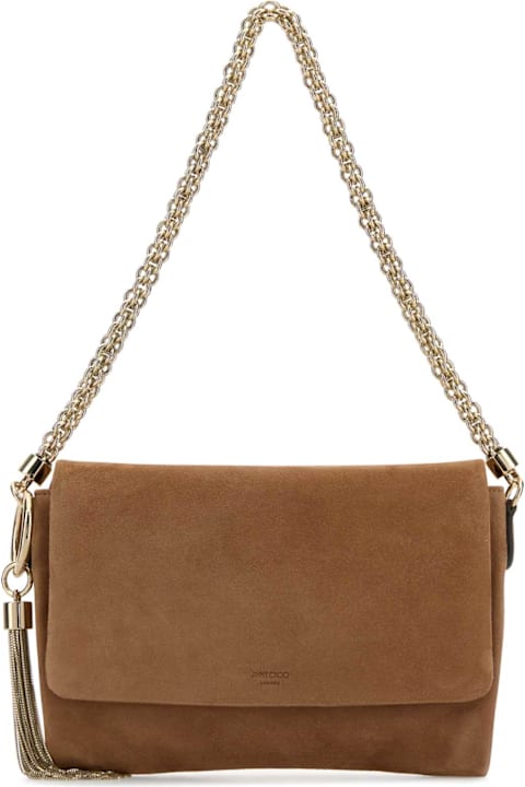 Homeware Jimmy Choo Biscuit Suede Callie Shoulder Bag
