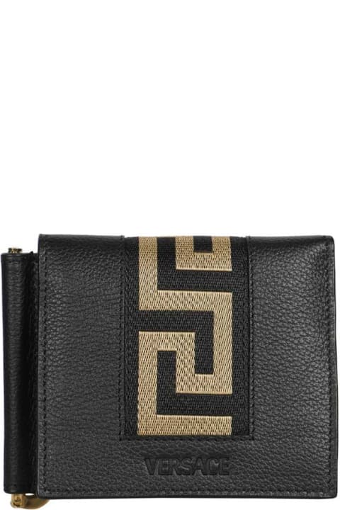 Accessories Sale for Men Versace Leather Flap-over Wallet