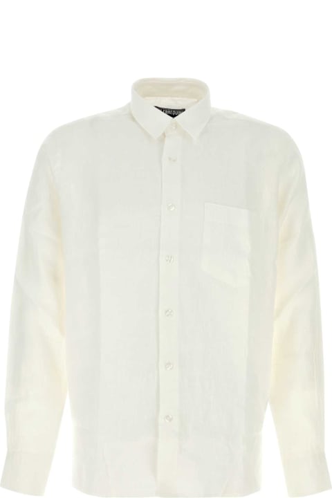 Vilebrequin for Kids Vilebrequin White Linen Caroubis Shirt