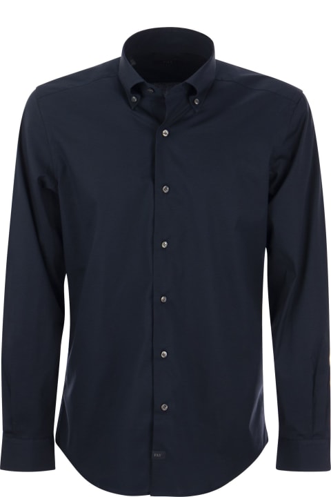 Tシャツ・カットソー Fay FW23 Stretch French collar shirt (NCMA147259SORMB001) Fay French Collar Shirt | italist