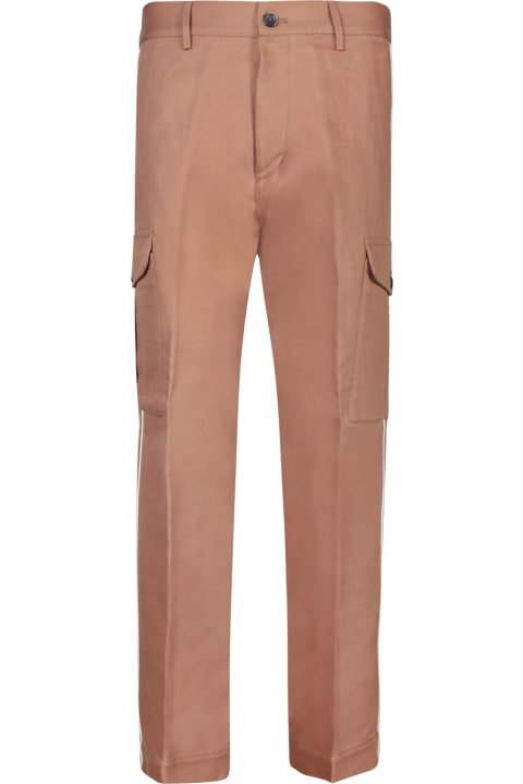 Pants for Men Nine in the Morning Brown Linen Cargo Trousers