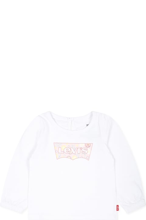 Levi's لـ Kids Levi's White T-shirt For Baby Girl With Logo